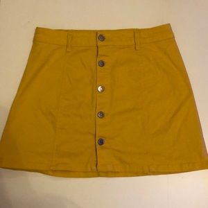 Front Button Jean skirt